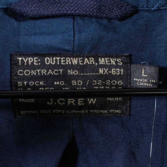 J Crew NX-631 Military Field Jacket Hooded Distressed Large Y2K Army Streetwear - Picture 7 of 14